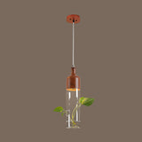 1 Light Clear Glass Pendant Light Industrial Brown Wine Bottle Restaurant LED Suspension Lighting Clearhalo 'Ceiling Lights' 'Close To Ceiling Lights' 'Glass shade' 'Glass' 'Industrial Pendants' 'Industrial' 'Middle Century Pendants' 'Pendant Lights' 'Pendants' 'Tiffany' Lighting' 1604147