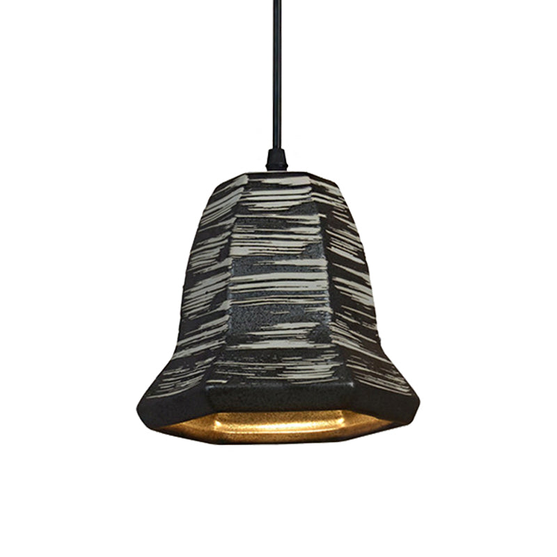 Barrel/Bell/Urn Shade Ceramic Pendant Light Industrial 1 Light Restaurant Hanging Light Fixture in Grey Clearhalo 'Ceiling Lights' 'Modern Pendants' 'Modern' 'Pendant Lights' 'Pendants' Lighting' 160532