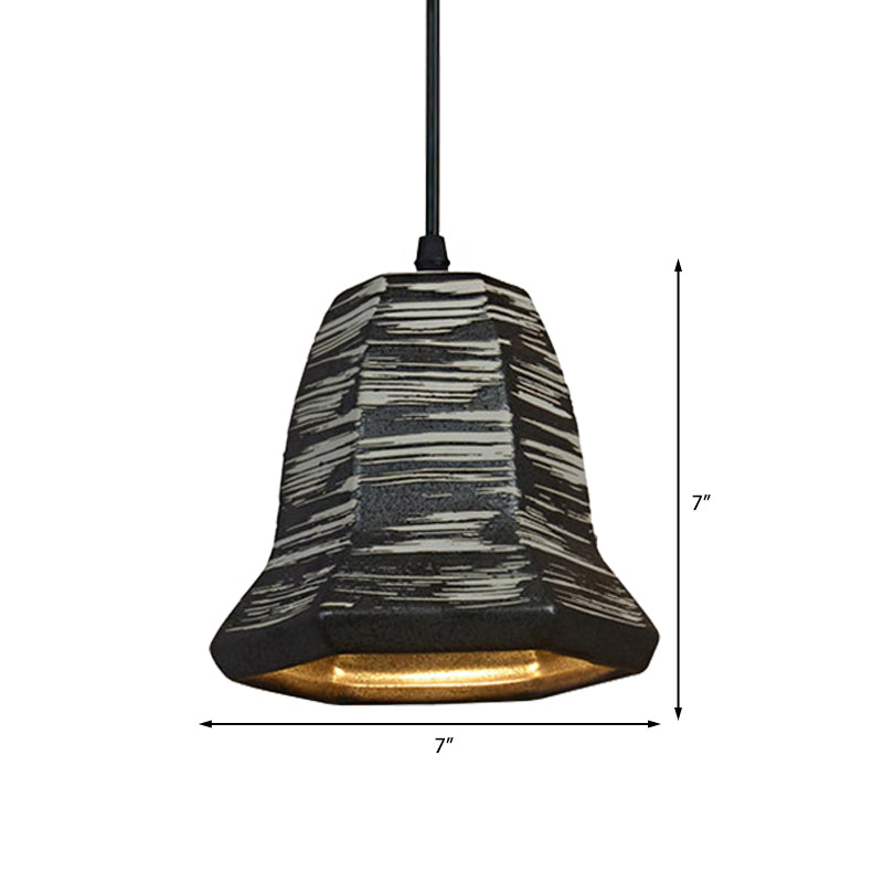 Barrel/Bell/Urn Shade Ceramic Pendant Light Industrial 1 Light Restaurant Hanging Light Fixture in Grey Clearhalo 'Ceiling Lights' 'Modern Pendants' 'Modern' 'Pendant Lights' 'Pendants' Lighting' 160533