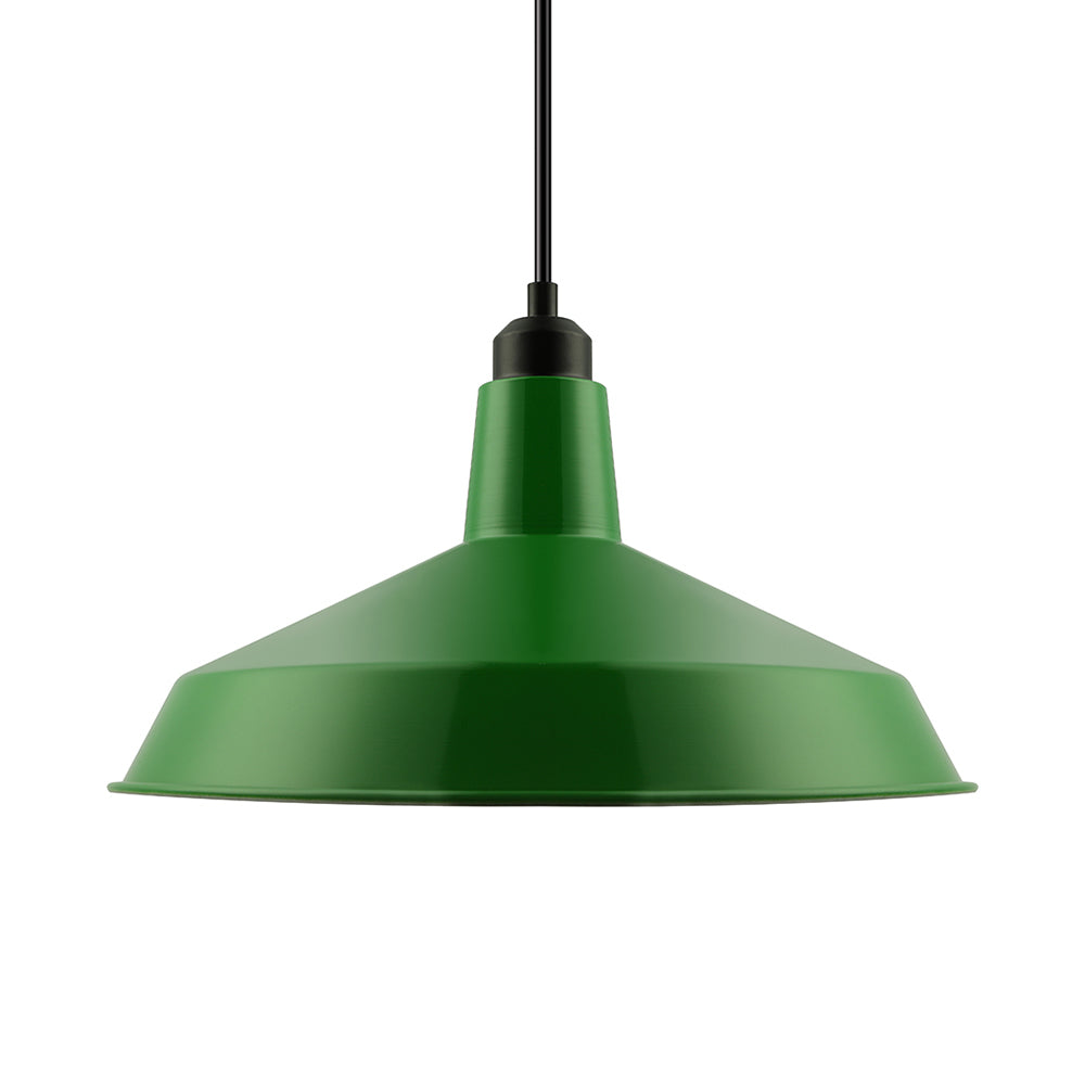 Green Barn Shade Ceiling Pendant Vintage Style Metal 1 Head Living Room Ceiling Fixture with Cord/Downrods Clearhalo 'Art Deco Pendants' 'Cast Iron' 'Ceiling Lights' 'Ceramic' 'Crystal' 'Industrial Pendants' 'Industrial' 'Metal' 'Middle Century Pendants' 'Pendant Lights' 'Pendants' 'Tiffany' Lighting' 16069