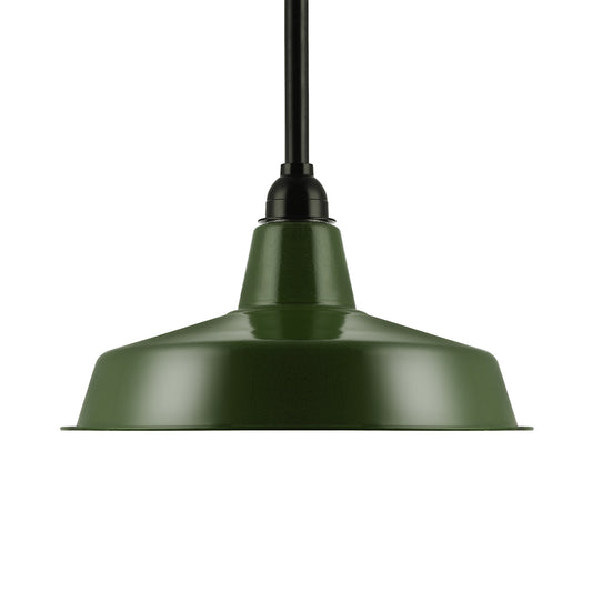 Green Barn Shade Ceiling Pendant Vintage Style Metal 1 Head Living Room Ceiling Fixture with Cord/Downrods Clearhalo 'Art Deco Pendants' 'Cast Iron' 'Ceiling Lights' 'Ceramic' 'Crystal' 'Industrial Pendants' 'Industrial' 'Metal' 'Middle Century Pendants' 'Pendant Lights' 'Pendants' 'Tiffany' Lighting' 16074