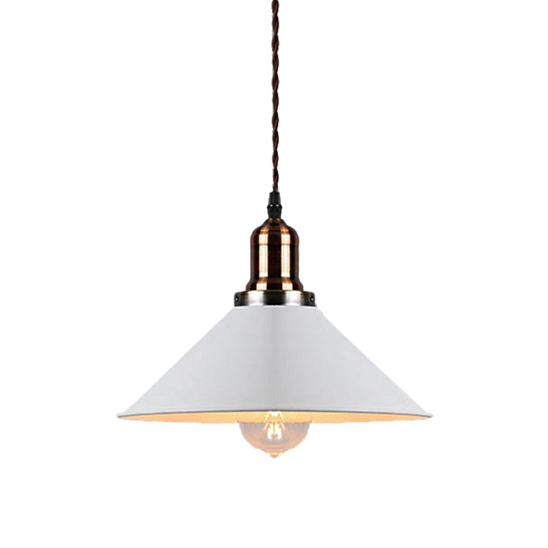 Loft Stylish Cone/Saucer/Dome Shade Ceiling Pendant 1 Light Metal Hanging Pendant in White for Restaurant Clearhalo 'Ceiling Lights' 'Modern Pendants' 'Modern' 'Pendant Lights' 'Pendants' Lighting' 160811