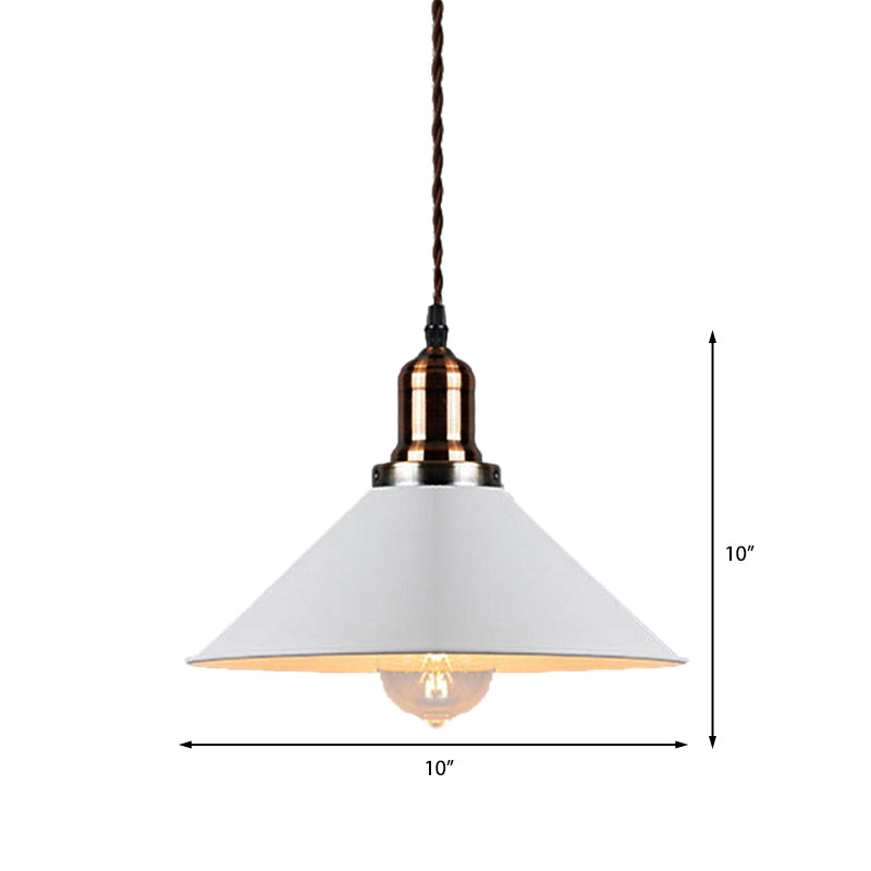 Loft Stylish Cone/Saucer/Dome Shade Ceiling Pendant 1 Light Metal Hanging Pendant in White for Restaurant Clearhalo 'Ceiling Lights' 'Modern Pendants' 'Modern' 'Pendant Lights' 'Pendants' Lighting' 160812