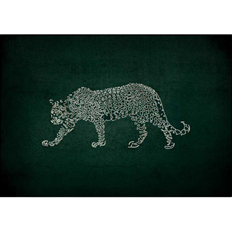 Dark Green Casual Rug Polyester Cheetah Pattern Rug Washable Non-Slip Backing Carpet for Living Room Clearhalo 'Area Rug' 'Modern' 'Rugs' Rug' 1608395