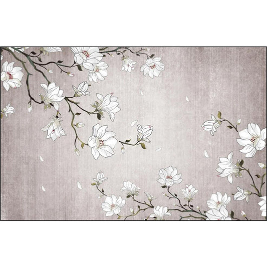Light Pink Oriental Rug Polyester Floral Pattern Rug Washable Non-Slip Backing Carpet for Living Room Clearhalo 'Area Rug' 'Rug' 1608463