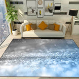 Blue and Grey Bedroom Rug Modern Stars Snowflake Pattern Area Rug Polyester Pet Friendly Carpet Blue Clearhalo 'Area Rug' 'Modern' 'Rugs' Rug' 1608509