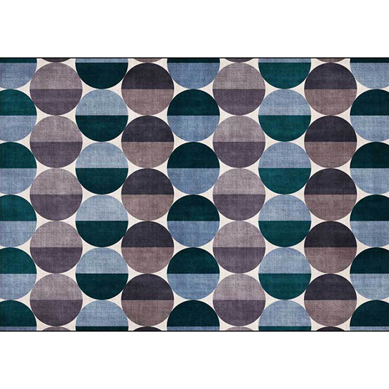 Blue and Grey Modern Rug Polyester Geometric Pattern Rug Washable Non-Slip Backing Carpet for Living Room Clearhalo 'Area Rug' 'Modern' 'Rugs' Rug' 1608591