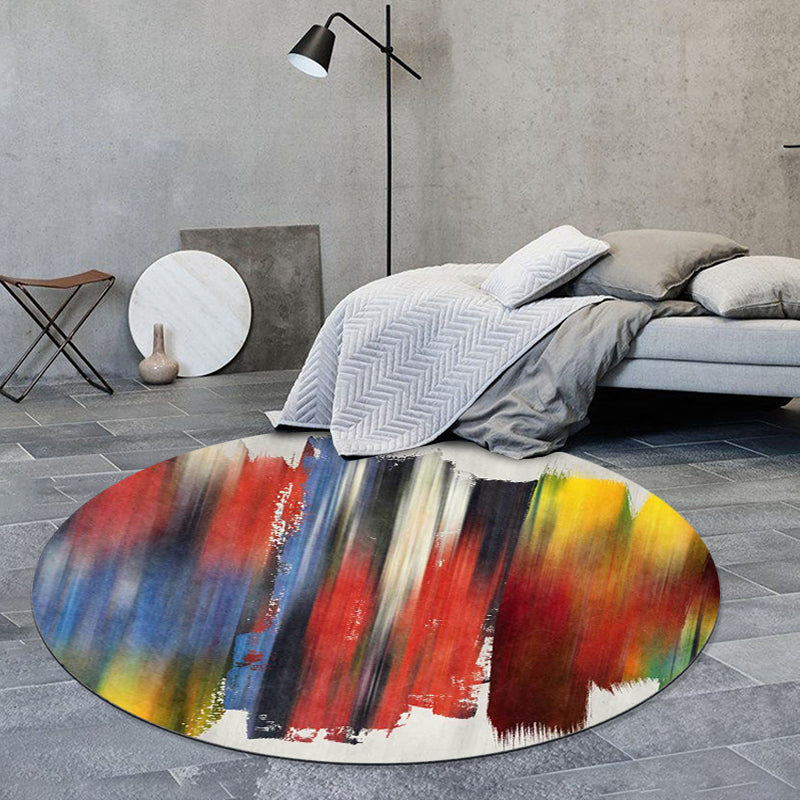 Stylish Brushstroke Painting Pattern Rug Red Multicolor Nordic Rug Polyester Washable Anti-Slip Backing Area Rug for Living Room Clearhalo 'Area Rug' 'Modern' 'Rugs' Rug' 1608674