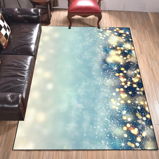 Modern Living Room Rug in Blue Glitter Print Rug Polyester Machine Washable Pet Friendly Area Rug Clearhalo 'Area Rug' 'Modern' 'Rugs' Rug' 1608823
