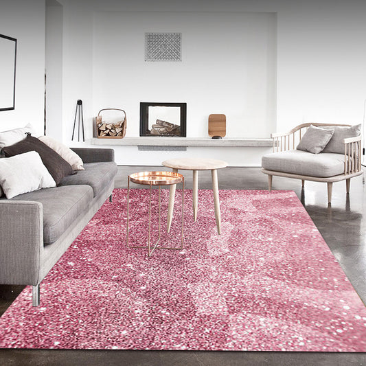 Pink Bedroom Rug Modern Sparkling Pattern Area Rug Polyester Pet Friendly Stain-Resistant Carpet Clearhalo 'Area Rug' 'Modern' 'Rugs' Rug' 1608831