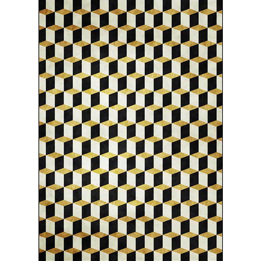Black and Golden Modern Rug Polyester Geometric Pattern Rug Washable Non-Slip Backing Carpet for Living Room Clearhalo 'Area Rug' 'Modern' 'Rugs' Rug' 1608968