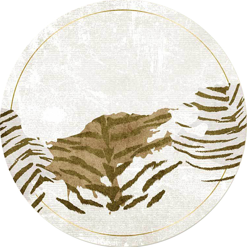 Novelty Tiger Print Rug Brown Polyester Rug Machine Washable Non-Slip Area Rug for Bedroom Clearhalo 'Area Rug' 'Modern' 'Rugs' Rug' 1609028