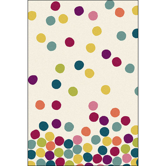 Contemporary Modern Rug in Ivory Polka Dots Pattern Rug Polyester Non-Slip Carpet for Home Decoration Clearhalo 'Area Rug' 'Modern' 'Rugs' Rug' 1609167