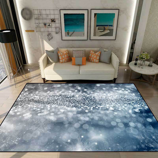 Contemporary Modern Rug in Blue Shimmer Pattern Rug Polyester Washable Anti-Slip Carpet for Home Decoration Blue Clearhalo 'Area Rug' 'Modern' 'Rugs' Rug' 1609173