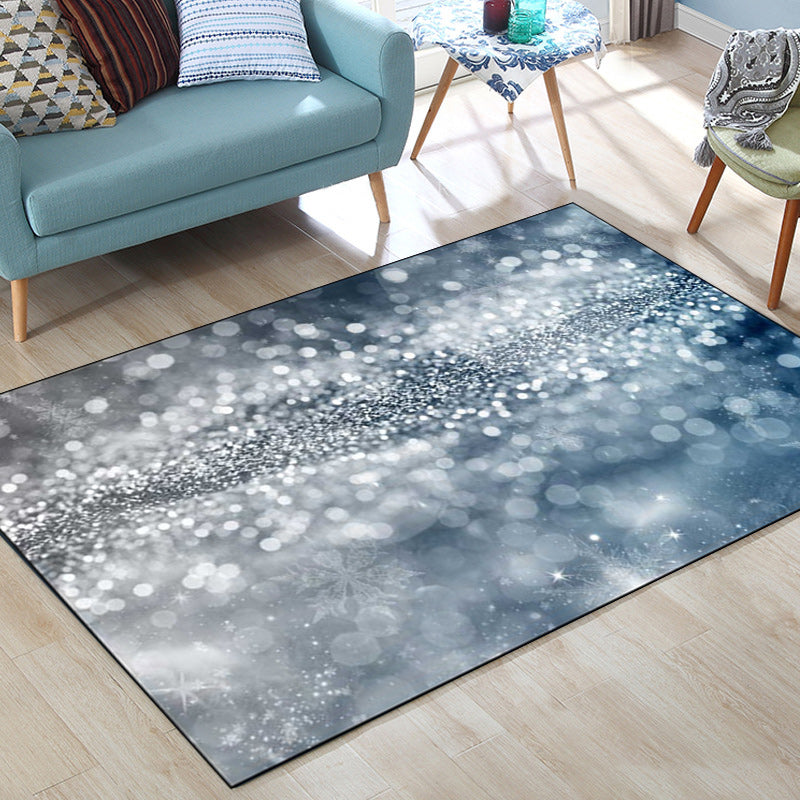 Contemporary Modern Rug in Blue Shimmer Pattern Rug Polyester Washable Anti-Slip Carpet for Home Decoration Clearhalo 'Area Rug' 'Modern' 'Rugs' Rug' 1609174