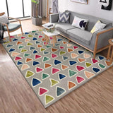 Modern Living Room Rug in Grey Irregular Triangle Print Rug Polyester Machine Washable Non-Slip Area Rug Clearhalo 'Area Rug' 'Modern' 'Rugs' Rug' 1609182