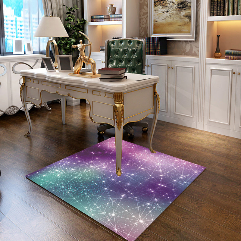Simple Modern Rug in Purple Outer Space Star Geometry Pattern Rug Polyester Stain-Resistant Carpet for Home Decoration Clearhalo 'Area Rug' 'Modern' 'Rugs' Rug' 1609514