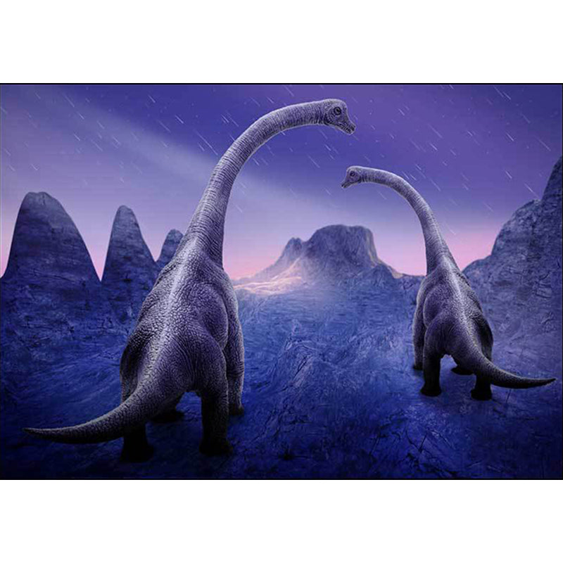 Contemporary Dinosaur Pattern Rug Purple Polyester Rug Machine Washable Non-Slip Area Rug for Bedroom Clearhalo 'Area Rug' 'Modern' 'Rugs' Rug' 1609643