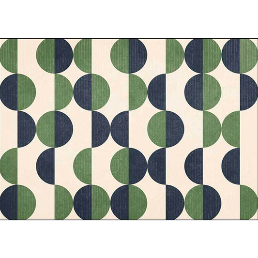 Contemporary Geometric Pattern Rug Beige and Green Polyester Rug Machine Washable Non-Slip Area Rug for Bedroom Clearhalo 'Area Rug' 'Modern' 'Rugs' Rug' 1610350
