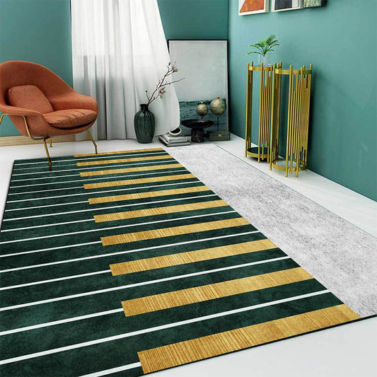 Novelty Piano Pattern Rug Green and Grey Polyester Rug Machine Washable Non-Slip Area Rug for Bedroom Green Clearhalo 'Area Rug' 'Modern' 'Rugs' Rug' 1610514