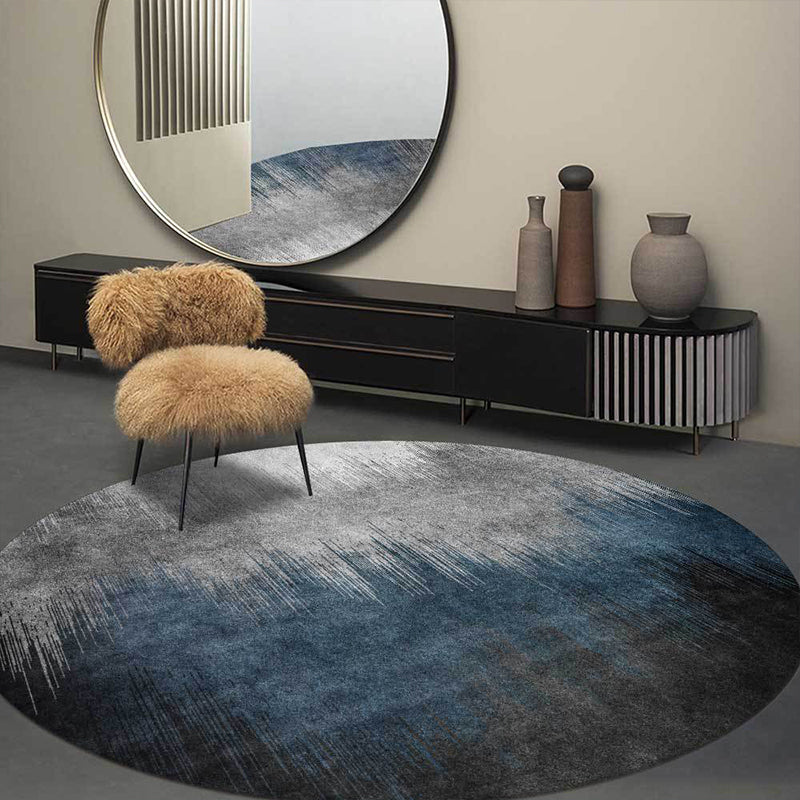 Blue and Grey Modern Rug Polyester Ombre Pattern Rug Washable Non-Slip Backing Carpet for Living Room Blue Clearhalo 'Area Rug' 'Modern' 'Rugs' Rug' 1610539