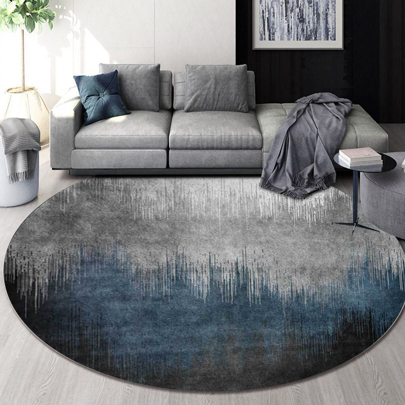 Blue and Grey Modern Rug Polyester Ombre Pattern Rug Washable Non-Slip Backing Carpet for Living Room Clearhalo 'Area Rug' 'Modern' 'Rugs' Rug' 1610541