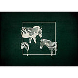 Stylish Zebra Pattern Rug Dark Green Nordic Rug Polyester Washable Anti-Slip Backing Area Rug for Living Room Clearhalo 'Area Rug' 'Modern' 'Rugs' Rug' 1610560