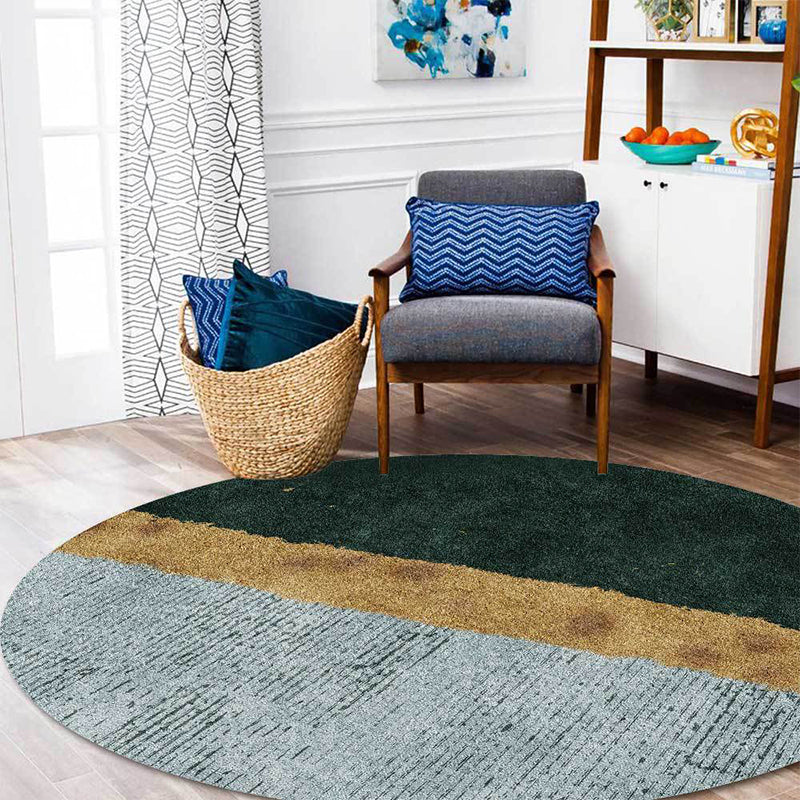 Green and Golden Novelty Rug Polyester Colorblock Rug Washable Non-Slip Backing Carpet for Living Room Clearhalo 'Area Rug' 'Modern' 'Rugs' Rug' 1610576