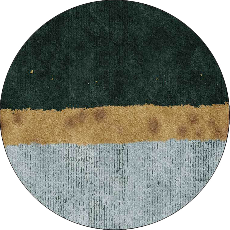 Green and Golden Novelty Rug Polyester Colorblock Rug Washable Non-Slip Backing Carpet for Living Room Clearhalo 'Area Rug' 'Modern' 'Rugs' Rug' 1610578