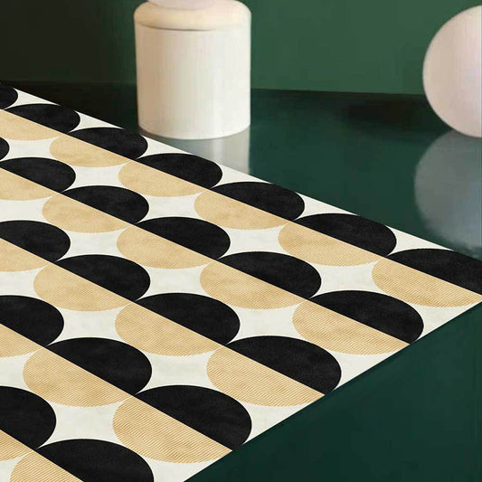 Stylish Geometric Pattern Rug Golden and Black Nordic Rug Polyester Washable Anti-Slip Backing Area Rug for Living Room Clearhalo 'Area Rug' 'Modern' 'Rugs' Rug' 1610915