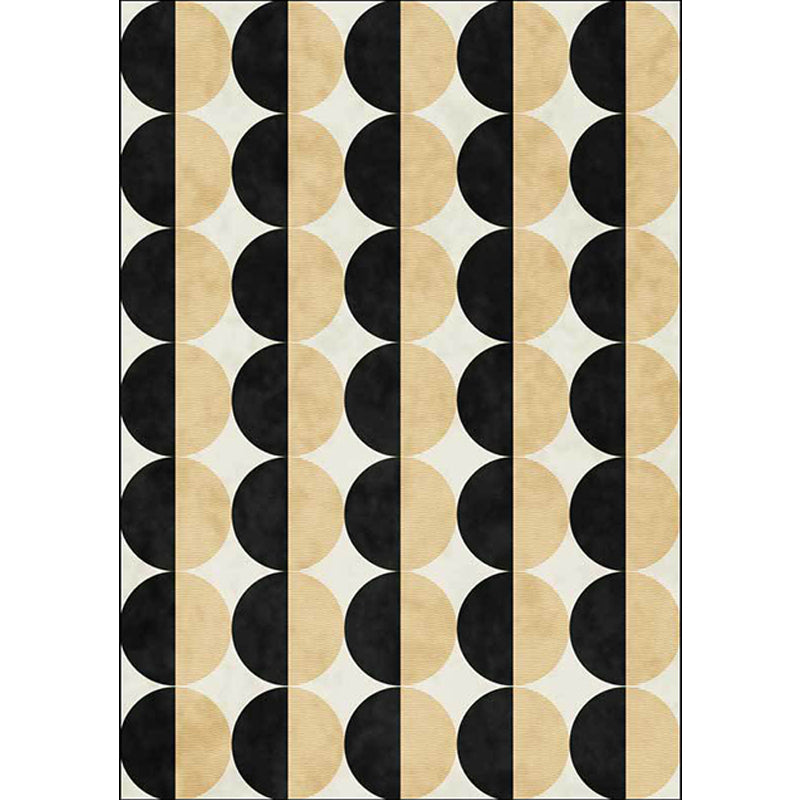 Stylish Geometric Pattern Rug Golden and Black Nordic Rug Polyester Washable Anti-Slip Backing Area Rug for Living Room Clearhalo 'Area Rug' 'Modern' 'Rugs' Rug' 1610916