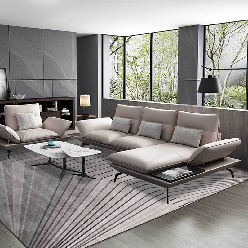 Unique Striped Pattern Rug Grey Simple Rug Polyester Washable Anti-Slip Backing Area Rug for Living Room Clearhalo 'Area Rug' 'Modern' 'Rugs' Rug' 1610923