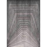 Unique Striped Pattern Rug Grey Simple Rug Polyester Washable Anti-Slip Backing Area Rug for Living Room Clearhalo 'Area Rug' 'Modern' 'Rugs' Rug' 1610924