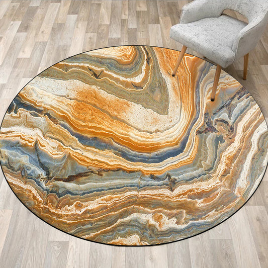 Orange Bedroom Rug Modern Abstract Rock Texture Pattern Area Rug Polyester Anti-Slip Washable Carpet Yellow Clearhalo 'Area Rug' 'Modern' 'Rugs' Rug' 1612487