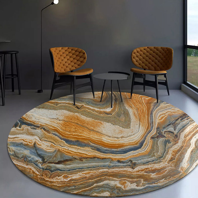 Orange Bedroom Rug Modern Abstract Rock Texture Pattern Area Rug Polyester Anti-Slip Washable Carpet Clearhalo 'Area Rug' 'Modern' 'Rugs' Rug' 1612488