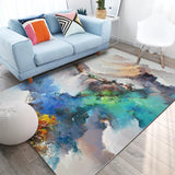 Grey Multicolor Contemporary Rug Polyester Brushstroke Pattern Rug Washable Non-Slip Backing Carpet for Living Room Clearhalo 'Area Rug' 'Modern' 'Rugs' Rug' 1612528