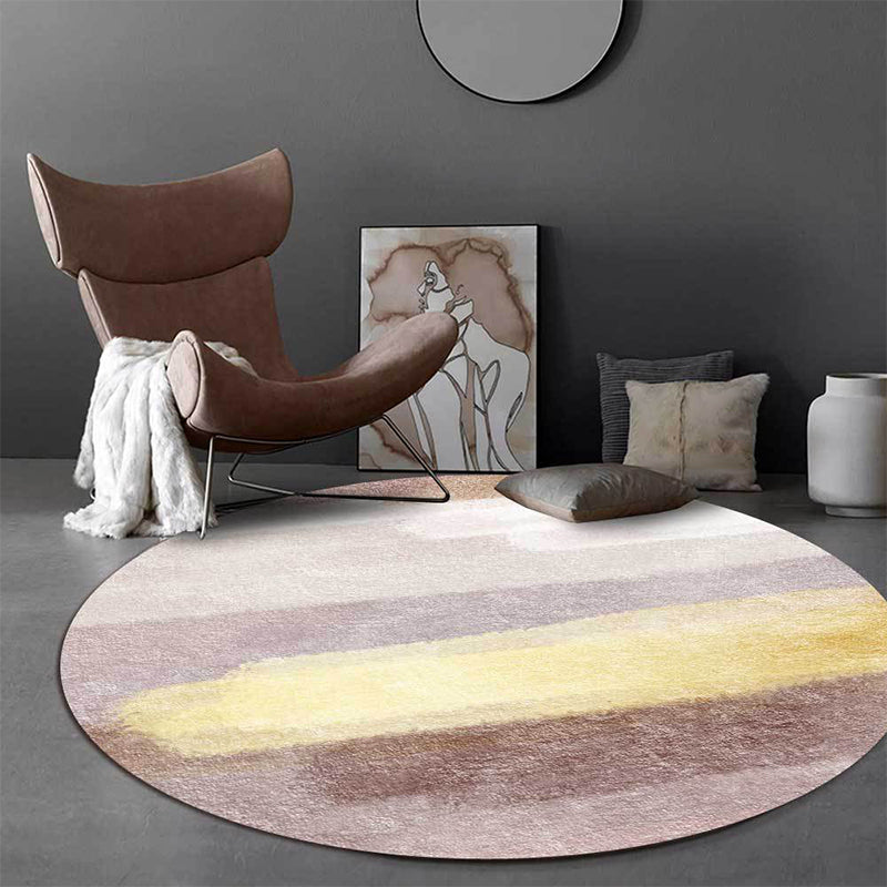 Brown Modern Rug Polyester Abstract Rug Washable Non-Slip Backing Carpet for Living Room Brown Clearhalo 'Area Rug' 'Modern' 'Rugs' Rug' 1612608