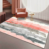 Pink and Grey Modern Rug Polyester Brushstroke Pattern Rug Washable Non-Slip Backing Carpet for Living Room Clearhalo 'Area Rug' 'Modern' 'Rugs' Rug' 1612625