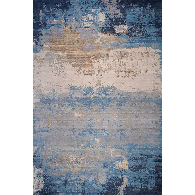 Modern Living Room Rug in Blue Abstract Oil Painting Print Rug Polyester Pet Friendly Washable Area Rug Clearhalo 'Area Rug' 'Modern' 'Rugs' Rug' 1612713