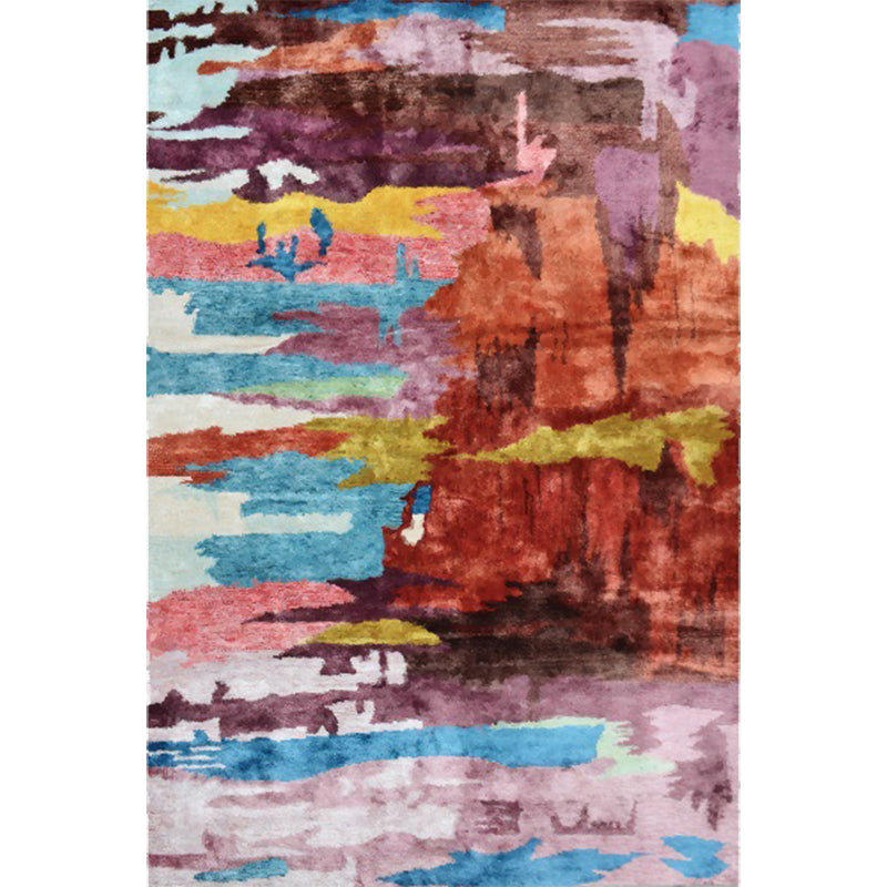 Modern Living Room Rug Colorful Abstract Painting Print Rug Polyester Washable Area Rug Clearhalo 'Area Rug' 'Modern' 'Rugs' Rug' 1612944