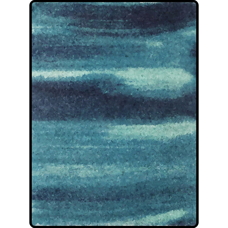 Blue Contemporary Rug Polyester Abstract Rug Washable Non-Slip Backing Carpet for Living Room Clearhalo 'Area Rug' 'Modern' 'Rugs' Rug' 1613020