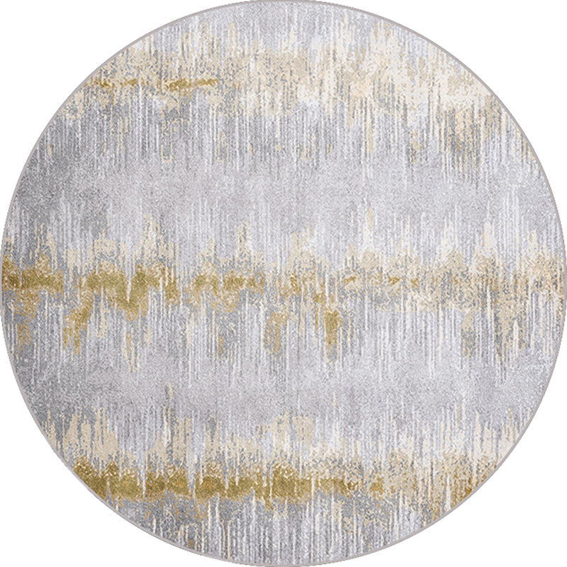 Grey Modern Rug Polyester Abstract Rug Washable Non-Slip Backing Carpet for Living Room Clearhalo 'Area Rug' 'Modern' 'Rugs' Rug' 1613428