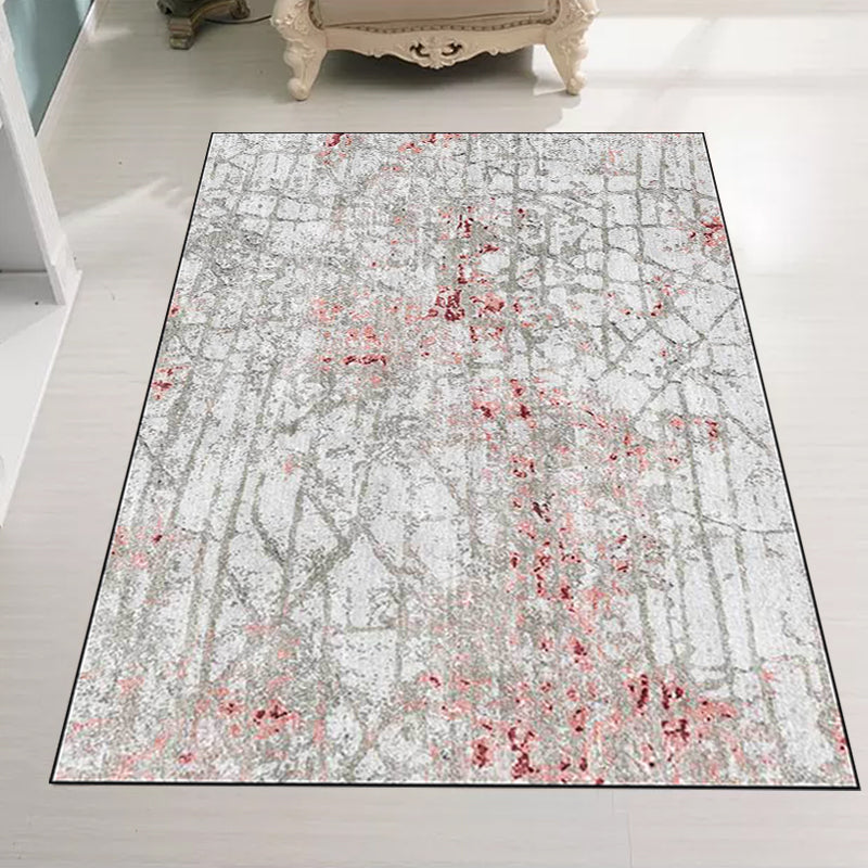 Novelty Abstract Rug Grey Polyester Rug Machine Washable Non-Slip Area Rug for Bedroom Clearhalo 'Area Rug' 'Modern' 'Rugs' Rug' 1613467