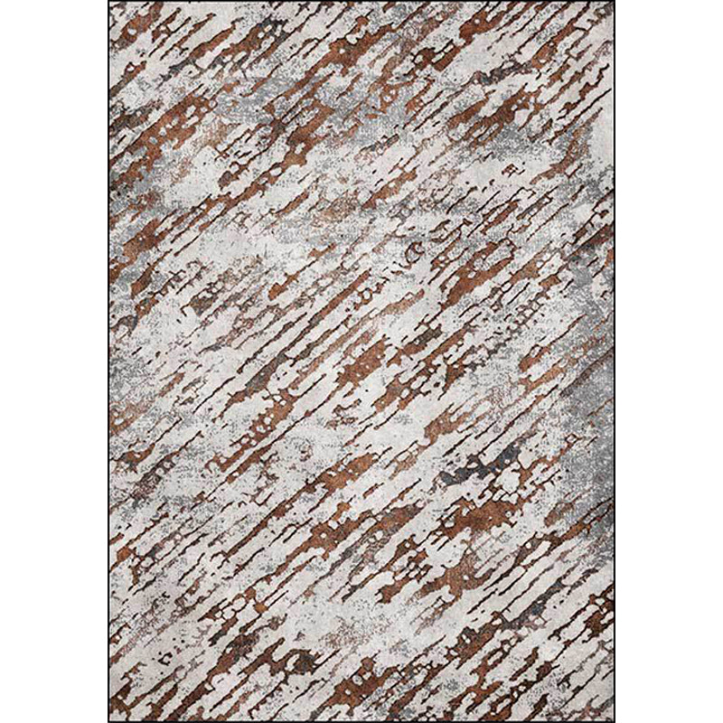 Brown and Grey Industrial Rug Polyester Abstract Rug Washable Non-Slip Backing Carpet for Living Room Clearhalo 'Area Rug' 'Modern' 'Rugs' Rug' 1613476