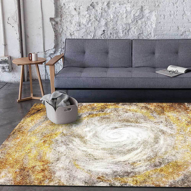 Novelty Abstract Rug Golden Polyester Rug Machine Washable Non-Slip Area Rug for Bedroom Gold Clearhalo 'Area Rug' 'Modern' 'Rugs' Rug' 1613522