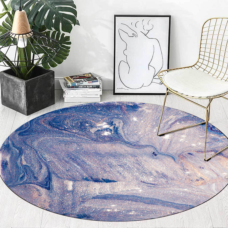 Modern Living Room Rug in Purple Abstract Seawater Print Rug Polyester Washable Stain-Resistant Area Rug Purple Design 2 Clearhalo 'Area Rug' 'Modern' 'Rugs' Rug' 1613814