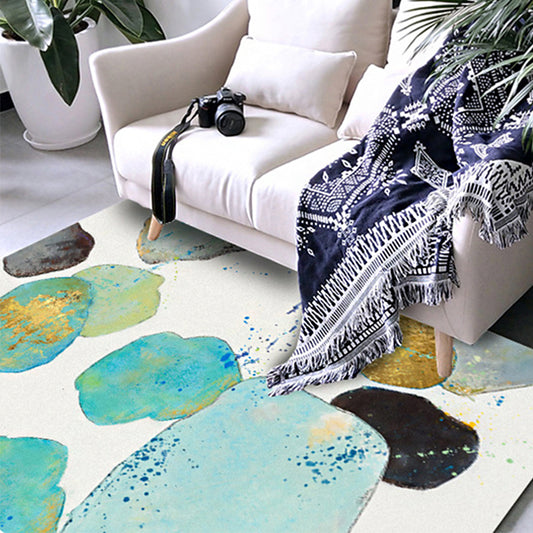 White Bedroom Rug Novelty Color Block Splatter Pattern Area Rug Polyester Washable Non-Slip Backing Carpet Clearhalo 'Area Rug' 'Rug' 1613981