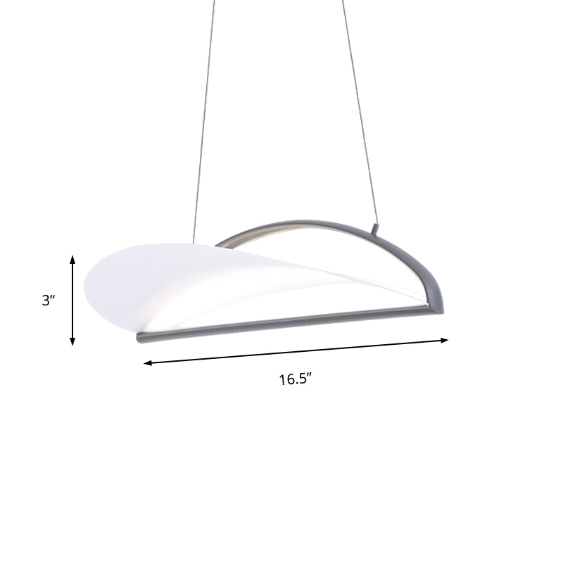 Grey/White Ultra Thin Ceiling Light Fixture Minimalist LED Acrylic Pendant Lamp, 16.5"/23.5" Wide Clearhalo 'Ceiling Lights' 'Modern Pendants' 'Modern' 'Pendant Lights' 'Pendants' Lighting' 161467