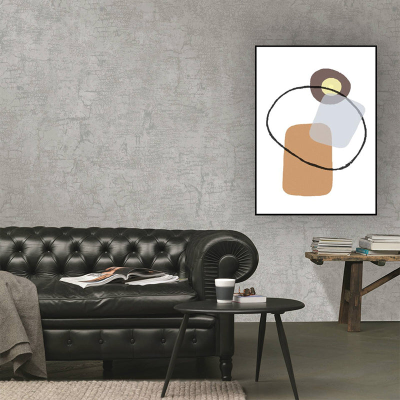 Geometrie Wall Art Print Pastel Color Noordse stijl Canvas voor woonkamer, getextureerd