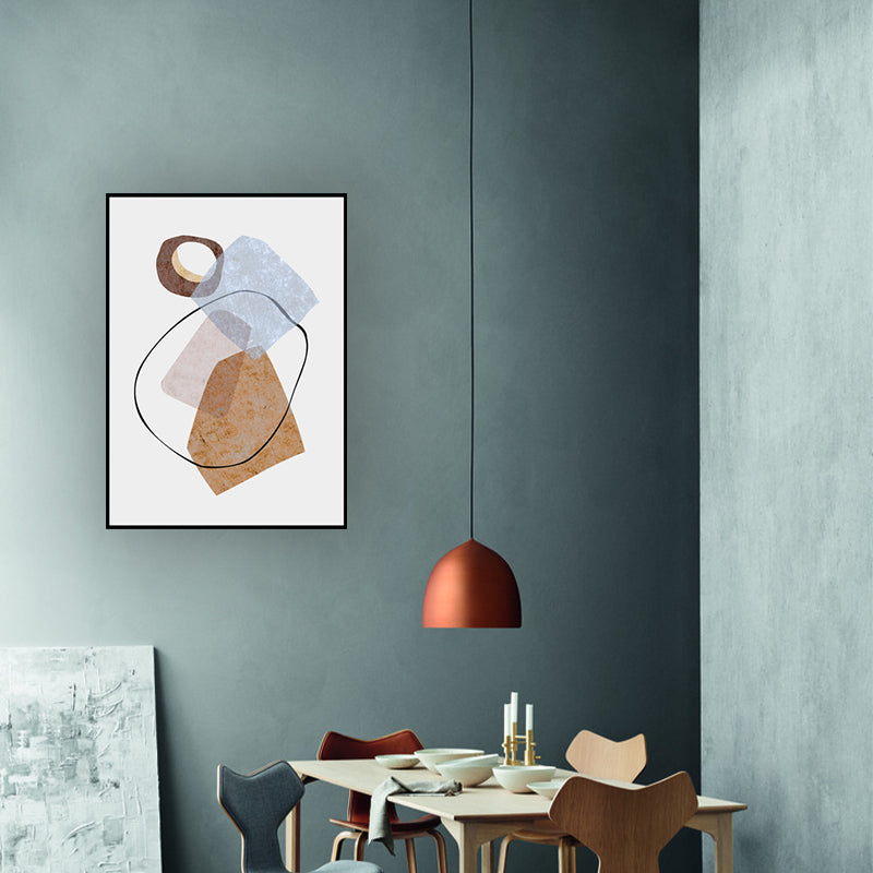 Geometry Wall Art Stampa Pastello Colore Nordic Stile Nordic Per soggiorno, strutturato